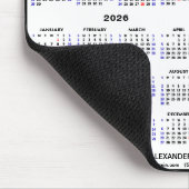 2024-2025 4 Jahre Kalender Schwarzer Individuelle Mousepad (Ecke)