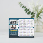 2024-2025 Calendar Modern Blue Corporate 2 Photo  Feiertagspostkarte (Stehend Vorderseite)