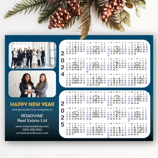 2024 2025 Kalender Corporate 2 Foto Blue Magnetic Magnetkarte