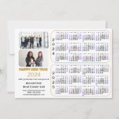 2024 2025 Kalender Corporate Modern Gold Glitzer Feiertagskarte (Vorderseite)