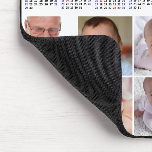 2024 - 2025 Kalender Custom 8 Foto US Holidays Mousepad (Ecke)