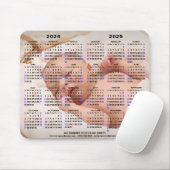 2024 - 2025 Kalender Custom Foto US Holidays Mousepad (Mit Mouse)