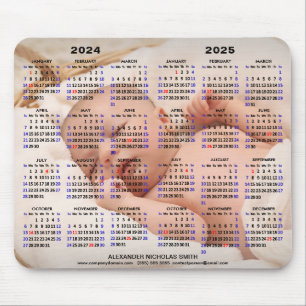 2024 - 2025 Kalender Custom Foto US Holidays Mousepad