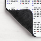 2024 - 2025 Kalender Einfach Schwarz mit US-Urlaub Mousepad (Ecke)