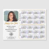 2024 2025 Kalender Gold Corporate Foto Magnetic Magnetkarte (Vorderseite)