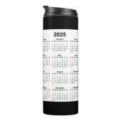 2024 2025 Kalender Schwarz-weiß 2 Jahre Thermosbecher (Nach rechts gedreht)