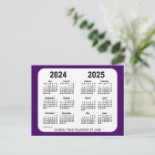 2024-2025 Lila Schuljahr in Mini von Janz Postkarte (Stehend Vorderseite)