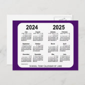 2024-2025 Lila Schuljahr in Mini von Janz Postkarte (Vorne/Hinten)