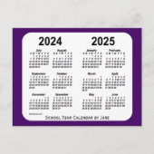 2024-2025 Lila Schuljahr in Mini von Janz Postkarte (Vorderseite)