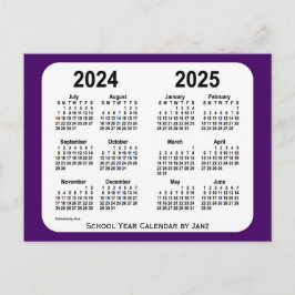 2024-2025 Lila Schuljahr in Mini von Janz Postkarte