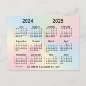 2024-2025 Rainbow 52 Weeks Calendar by Janz Postkarte (Vorderseite)