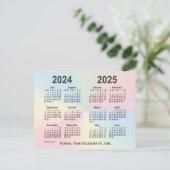 2024-2025 Rainbow Cloud School Calendar by Janz Postkarte (Stehend Vorderseite)