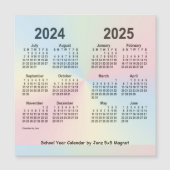 2024-2025 Rainbow School Year Calendar by Janz Magnetkarte (Vorderseite)
