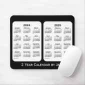 2024-2025 Schwarz-Weiß-Kalender von Janz Mousepad (Mit Mouse)