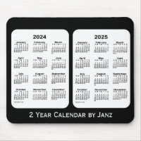 2024-2025 Schwarz-Weiß-Kalender von Janz