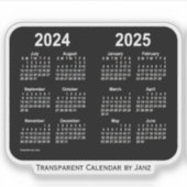 2024-2025 Transparenter Neonkalender von Janz Aufkleber (Vorderseite)