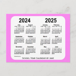 2024-2025 Violet Mini School Calendar by Janz Postkarte