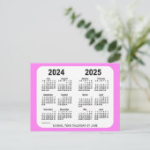 2024-2025 Violet Mini School Year Calendar by Janz Postkarte (Stehend Vorderseite)