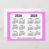 2024-2025 Violet Mini School Year Calendar by Janz Postkarte (Vorne/Hinten)