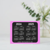 2024-2025 Violet Neon Mini Schulkalender von Janz Postkarte (Stehend Vorderseite)