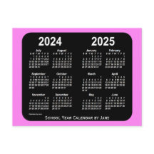 2024-2025 Violet Neon Mini Schulkalender von Janz