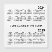 2024-2025 Weißer 2-Jahres-Kalender von Janz Magnet (Vorderseite)