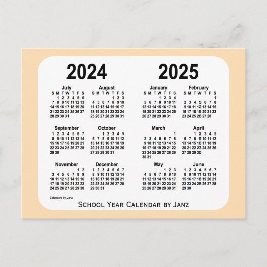 2024-2025 Wheat Mini School Calendar by Janz Postkarte (Vorderseite)