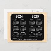 2024-2025 Wheat Neon Mini School Calendar by Janz Postkarte (Vorne/Hinten)