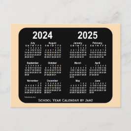 2024-2025 Wheat Neon Mini School Calendar by Janz Postkarte
