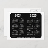 2024-2025 White Neon School Calendar von Janz Postkarte (Vorne/Hinten)