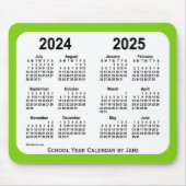 2024-2025 Yellow Green School Calendar by Janz Mousepad (Vorne)