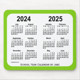 2024-2025 Yellow Green School Calendar by Janz Mousepad
