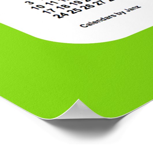 2024-2025 Yellowgreen School Calendar by Janz Poster (Ecke)