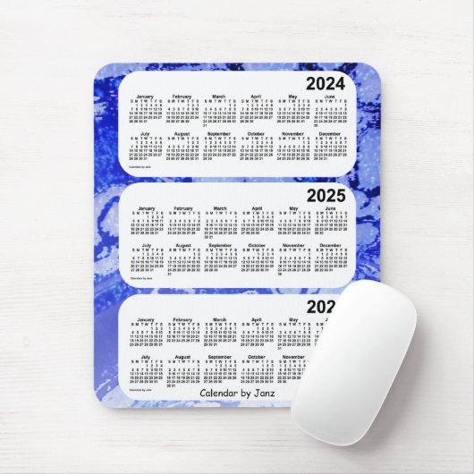 2024-2026 Blue Galaxy 3 Year Calendar by Janz Mousepad (Mit Mouse)