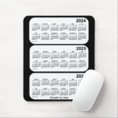 2024-2026 Schwarz-Weiß-Dreijahreskalender von Janz Mousepad (Mit Mouse)