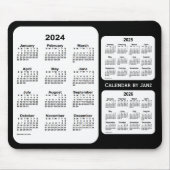 2024-2026 Schwarz-Weiß-Dreijahreskalender von Janz Mousepad (Vorne)