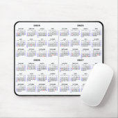 2024-2027 4-Jahres-Kalender Einfache Schwarze Feri Mousepad (Mit Mouse)