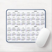 2024 - 2027 4-jähriger Kalender Einfach Blauer US- Mousepad (Mit Mouse)