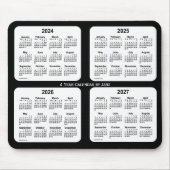 2024-2027 Schwarz-Weiß-Kalender von Janz Mousepad (Vorne)