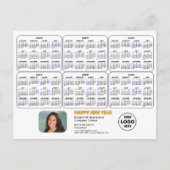 2024 - 2029 6-Jahres-Kalender Modernes Business-Fo Feiertagspostkarte (Vorderseite)