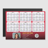 2024-2029 Calendar Magnet Business Logo Foto RED (Vorne/Hinten)