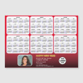 2024-2029 Calendar Magnet Business Logo Foto RED (Vorderseite)