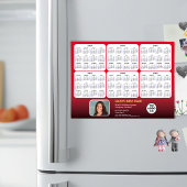 2024-2029 Calendar Magnet Business Logo Foto RED