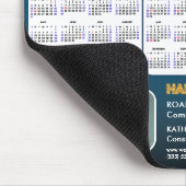2024 - 2029 Kalender Corporate Logo Foto Blau Mousepad (Ecke)