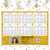2024 - 2029 Kalender Corporate Logo Gold Magnetic Magnetkarte