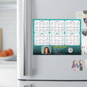 2024 - 2029 Kalender Firmenlogo Green Magnetic Magnetkarte