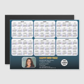 2024-2029 Kalender Foto Blue Magnetic Magnetkarte (Vorne/Hinten)