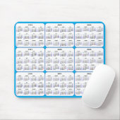 2024 - 2032 Kalender mit US Holidays on Sky Blue Mousepad (Mit Mouse)