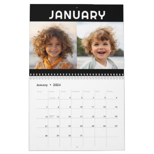 2024 - 24 Foto - 2 pro Monat Moderne Familie Kalender