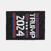 2024 2 Seite Ich stimme für verurteilten Felon Fleecedecke (Vorderseite (Horizontal))